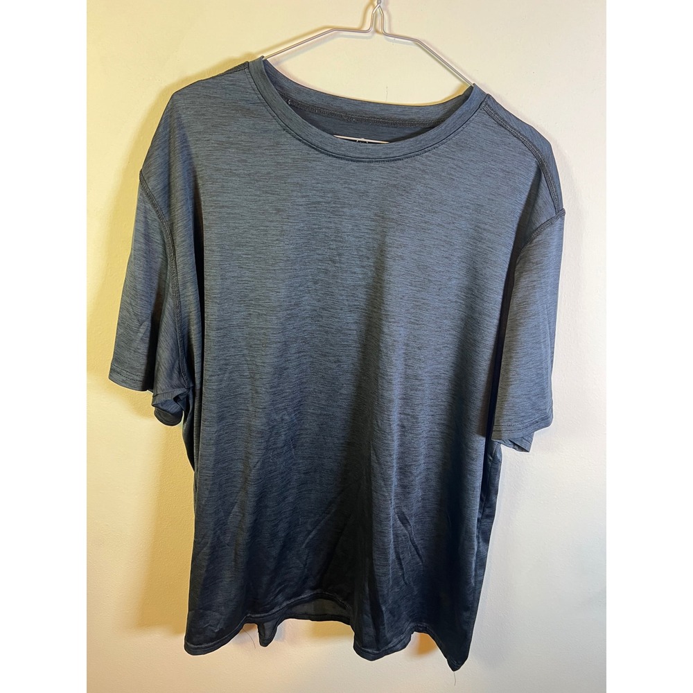 Real Essentials Mens‎ T-Shirt Performance Space Dye Gray 2XL
